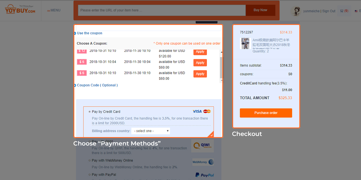  Choose Payment Methods And Checkout